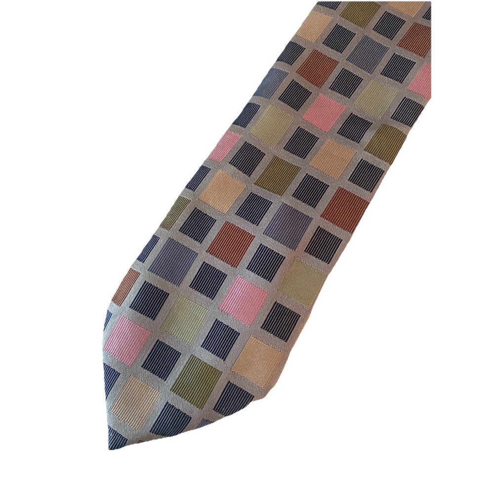 Laurant Bennet Milano  Tie Silver‎ Check